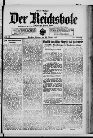 Der Reichsbote vom 22.10.1917