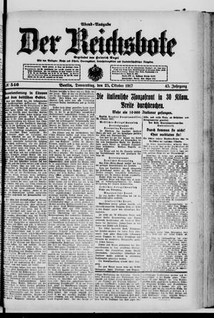 Der Reichsbote vom 25.10.1917