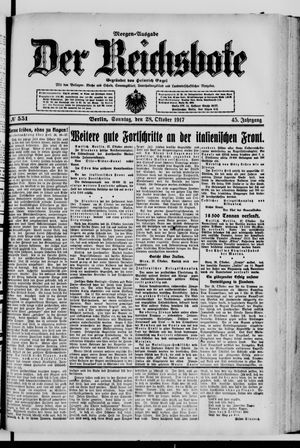 Der Reichsbote vom 28.10.1917