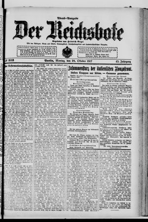 Der Reichsbote vom 29.10.1917