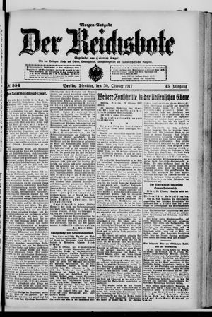 Der Reichsbote vom 30.10.1917