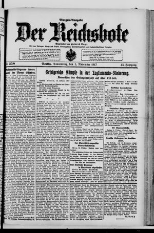 Der Reichsbote vom 01.11.1917