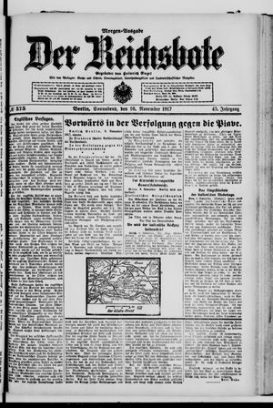 Der Reichsbote vom 10.11.1917