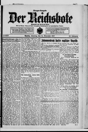 Der Reichsbote vom 11.11.1917