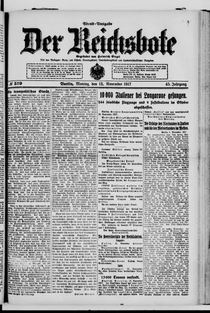 Der Reichsbote vom 12.11.1917