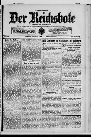 Der Reichsbote vom 13.11.1917