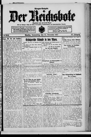 Der Reichsbote vom 15.11.1917