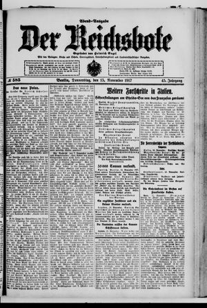 Der Reichsbote vom 15.11.1917