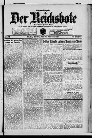 Der Reichsbote on Nov 20, 1917