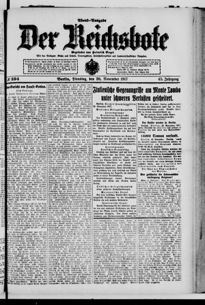 Der Reichsbote vom 20.11.1917