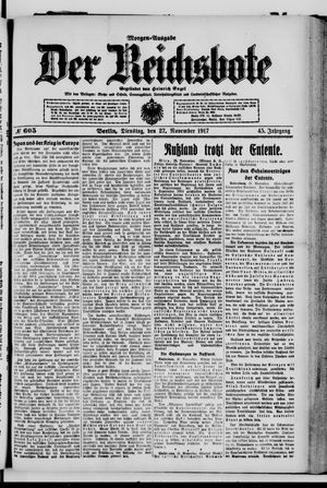 Der Reichsbote vom 27.11.1917