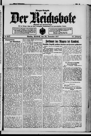 Der Reichsbote vom 28.11.1917