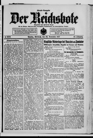 Der Reichsbote vom 28.11.1917