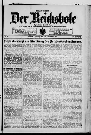 Der Reichsbote vom 30.11.1917