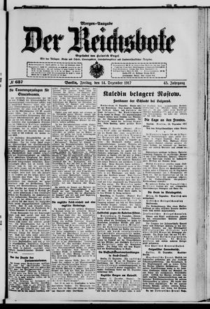 Der Reichsbote vom 14.12.1917