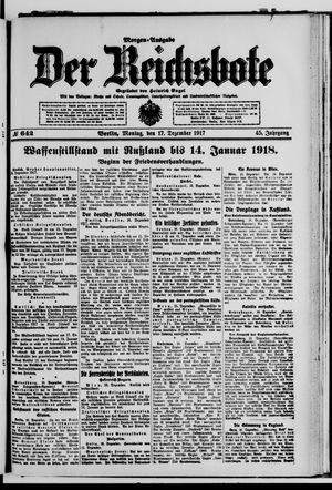 Der Reichsbote vom 17.12.1917