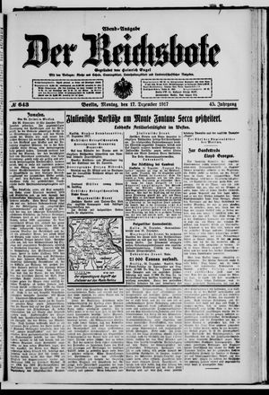 Der Reichsbote vom 17.12.1917