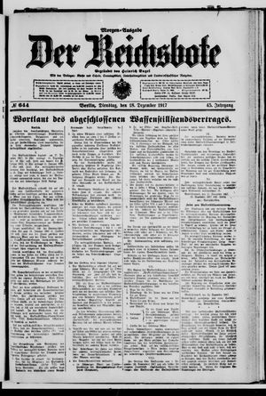 Der Reichsbote vom 18.12.1917