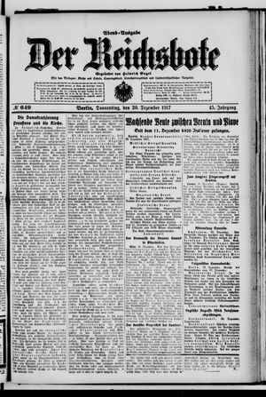 Der Reichsbote vom 20.12.1917