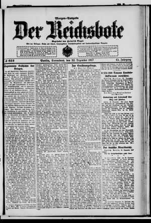 Der Reichsbote vom 22.12.1917
