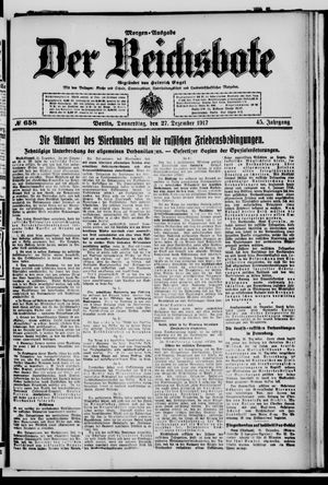 Der Reichsbote vom 27.12.1917