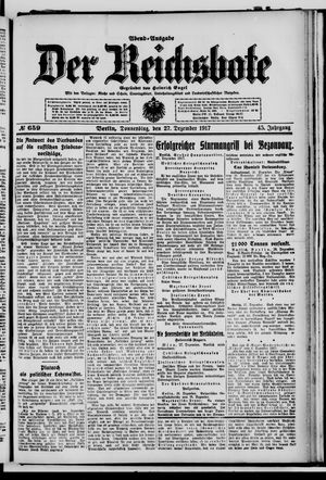 Der Reichsbote vom 27.12.1917