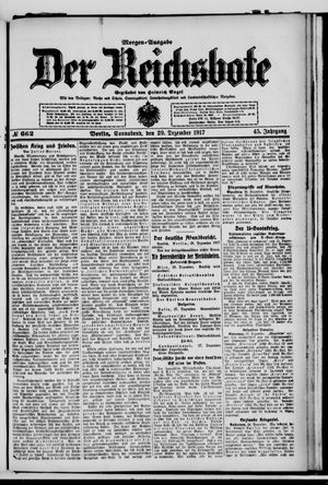 Der Reichsbote vom 29.12.1917