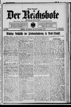 Der Reichsbote vom 29.12.1917