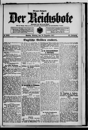 Der Reichsbote vom 31.12.1917