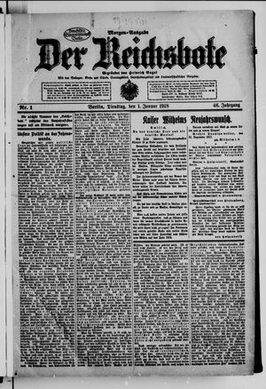 Der Reichsbote on Jan 1, 1918