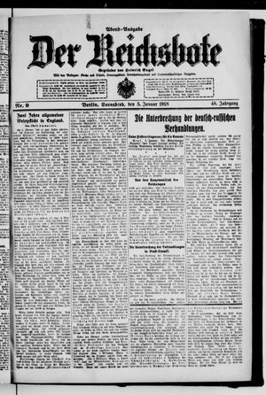 Der Reichsbote vom 05.01.1918