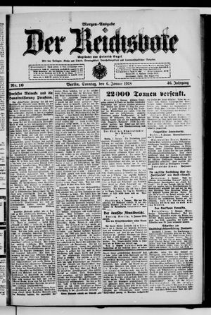 Der Reichsbote vom 06.01.1918
