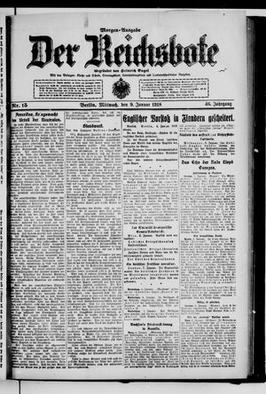 Der Reichsbote vom 09.01.1918