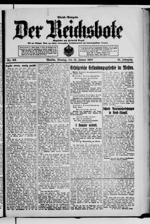 Der Reichsbote on Jan 14, 1918