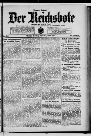 Der Reichsbote on Jan 20, 1918