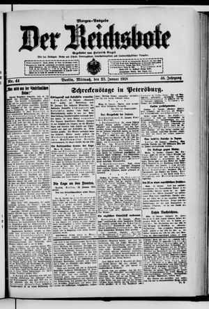 Der Reichsbote vom 23.01.1918