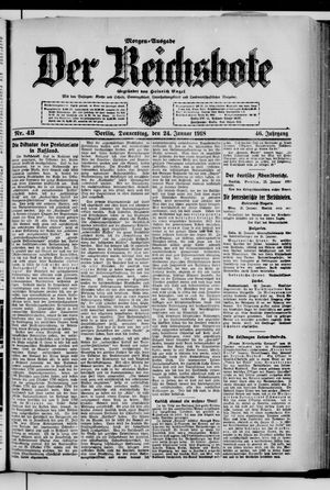 Der Reichsbote vom 24.01.1918