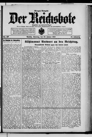 Der Reichsbote vom 27.01.1918