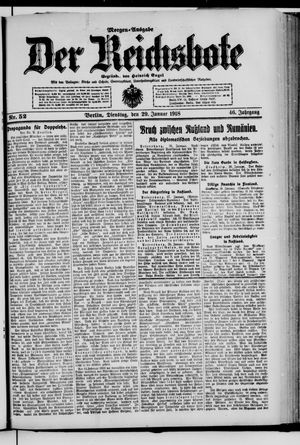 Der Reichsbote on Jan 29, 1918