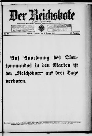Der Reichsbote vom 05.02.1918