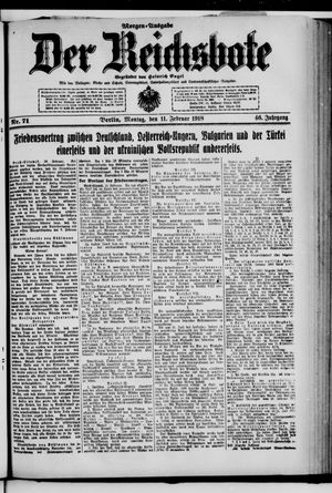 Der Reichsbote vom 11.02.1918