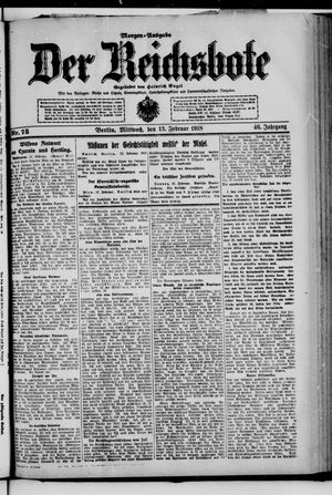 Der Reichsbote on Feb 13, 1918