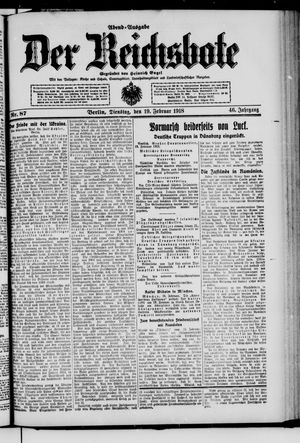 Der Reichsbote vom 19.02.1918