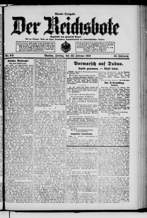 Der Reichsbote vom 22.02.1918