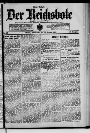 Der Reichsbote vom 23.02.1918