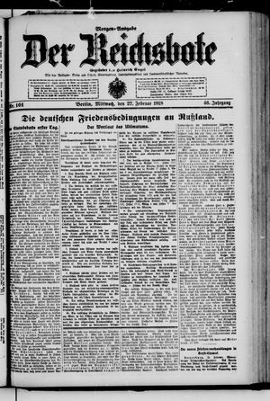 Der Reichsbote vom 27.02.1918
