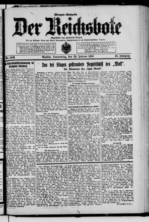 Der Reichsbote on Feb 28, 1918