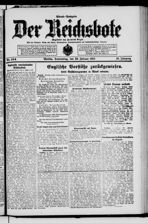 Der Reichsbote vom 28.02.1918