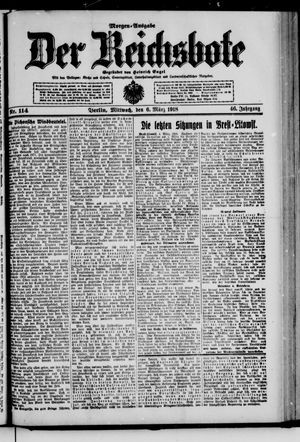 Der Reichsbote vom 06.03.1918