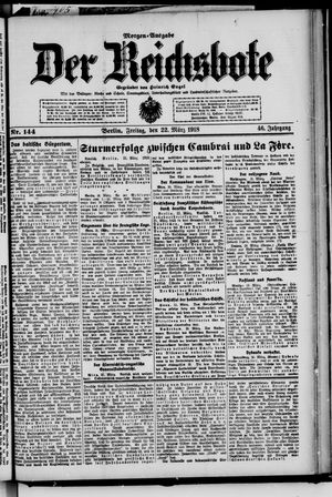 Der Reichsbote vom 22.03.1918